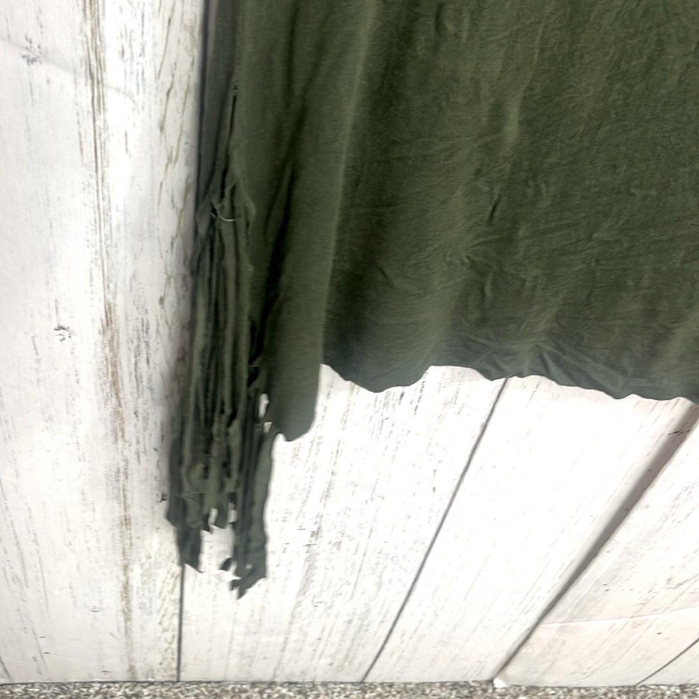 Liberty Wear Green Sleeveless Fringed Hem Sleeveless T-Shirt Size 3X - Picture 3 of 5